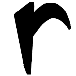 Thick Black Letter R