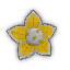 Yellow Flower Button