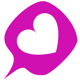 Pink Heart Speech Bubble