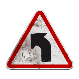 File:Sticker Race Signage Road Sign Slight Turn Left.png