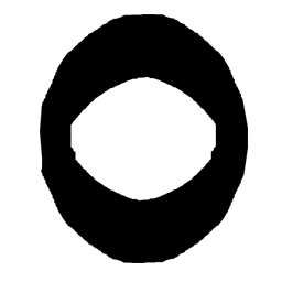 Thick Black Letter O