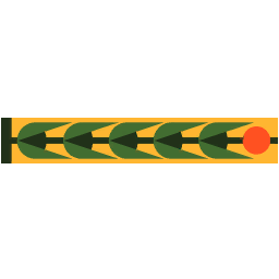 Ziggurat Border - Green