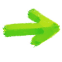 Fluorescent Green Arrow