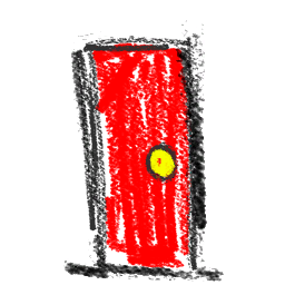 Crayon Door Red
