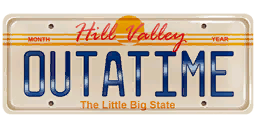 Outatime Number Plate