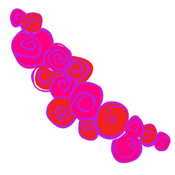 Pink And Red Swirls Motif