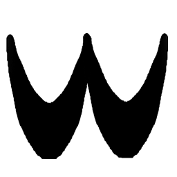 Thick Black Letter W