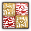 Red & Gold Cutout Wood