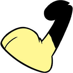 File:Sticker DLC Garfield Body Odie Leg Back Right.png