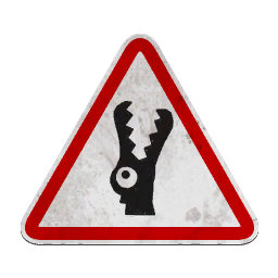 Road Sign - Crocodile