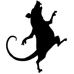 Dancing Rat Silhouette