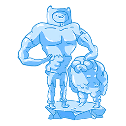 Jake and Finn Ice Statues