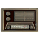 Brown Retro Radio Console