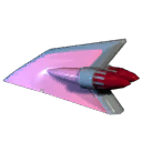 Pink Retro Car Fin