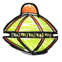 File:Sticker Space Doodle UFO Green And Orange.png