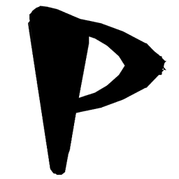 Thick Black Letter P