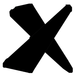 Thick Black Letter X