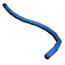 Bent Blue Electric Cable