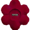 Red Flower Button