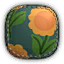 Orange Floral Fabric