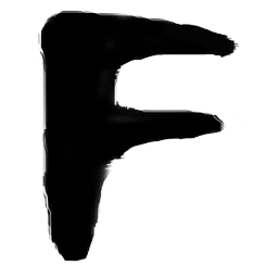 Thick Black Letter F