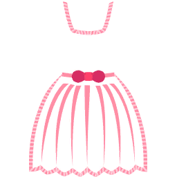 White and Pink Dress