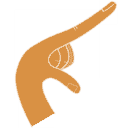 Brown Pointy Hand