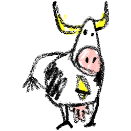 Crayon Cow Front