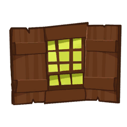 Shuttered Window Illuminated