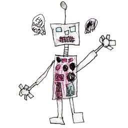 File:Sticker Unthemed Doodles Child Robot.png