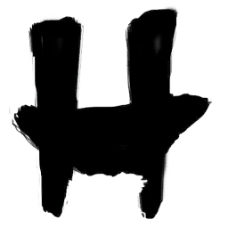 Thick Black Letter H