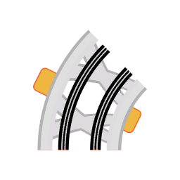 Toy Car Track Bend White