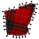 Rough Red Tartan Patch