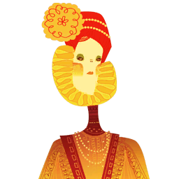 Ochre Victorian Lady