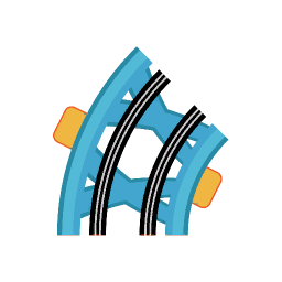 Toy Car Track Bend Blue