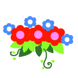 Sticker England Garden Flowers Red.png