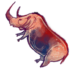 Cave Painting - Rhino