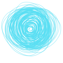 Blue Circular Doodle