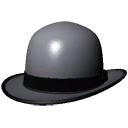 Grey Bowler Hat