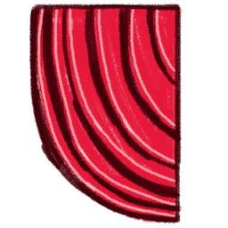Red Curtain Drape