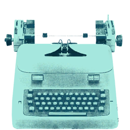 Blue Typewriter