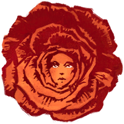 File:Sticker DLC AliceInWonderland Face Flower Orange.png