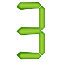 Digital Font Number 3