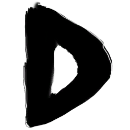 Thick Black Letter D