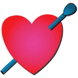 Heart With Straw Arrow