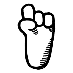File:Sticker Unthemed Doodle Sackboy Pointing Front Black.png