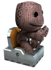 Sackboy seated in a Controlinator.