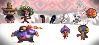 A concept for various Mexican themed costumes.