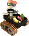 Sushi Boy posing in the Bento kart.