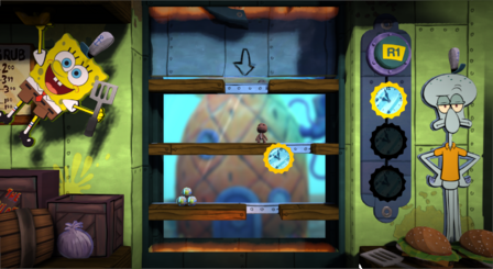 Sackboy collecting a clock power-up. Official screenshot from the LittleBigPlanet Twitter account.[1]